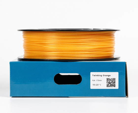 Фото 3 - PLA Twinkling пластик Помаранчевий 1кг | 1.75мм | 330м