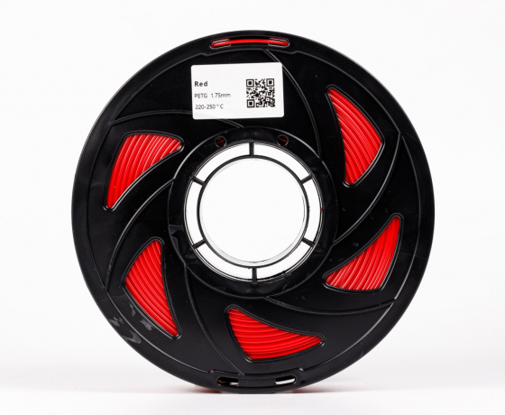 Фото 3 - Червоний PETG (ПЕТГ) coPET пластик для 3D принтера | Red PETG 1кг | 1.75мм | 330м
