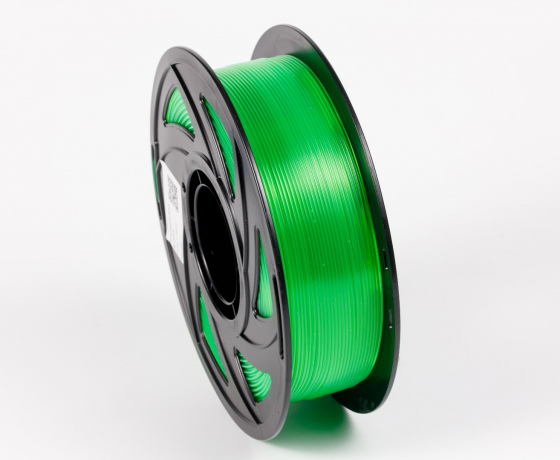 Фото 2 - PETG Напівпрозорий Зелений 1кг | 1.75мм | 330м
