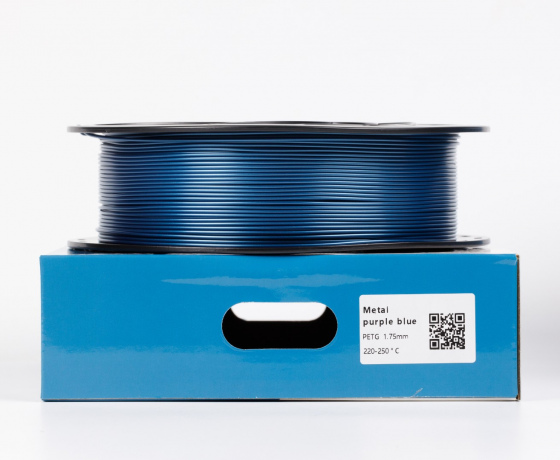 Фото 2 - Фіолетово Синій Металік PETG пластик для 3D принтера | PETG Filament Metal purple blue 1кг | 1.75мм | 330м